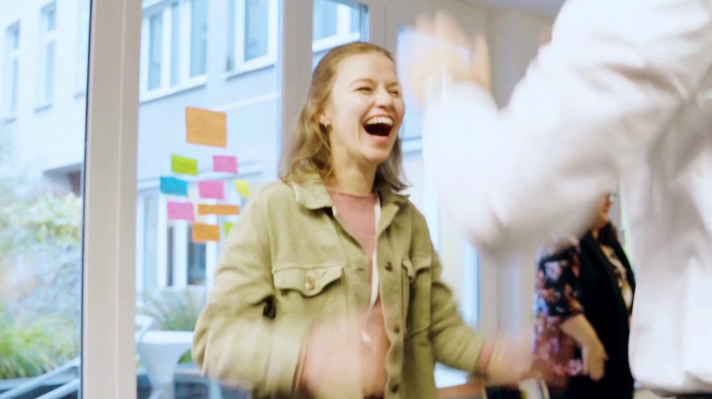 Laughing woman.