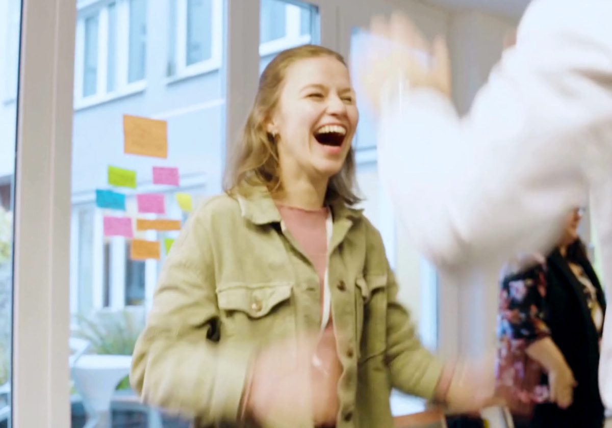 Laughing woman.