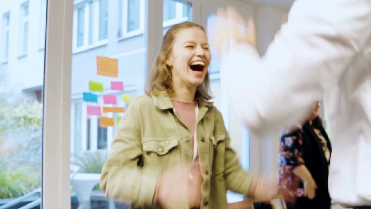 Laughing woman.